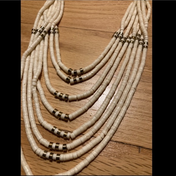 🖤 Vintage 1960’s boho beaded and silver necklace - Picture 2 of 3
